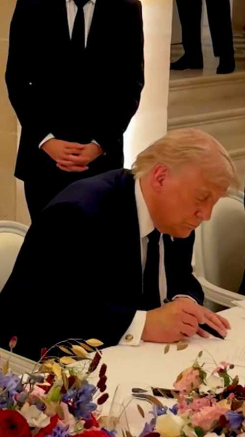 Historic Breakthrough: Trump Signs Iran Peace Memorandum at Versailles, Ending Months of Conflict